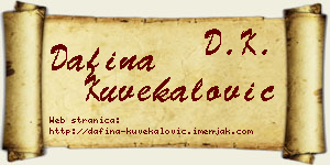 Dafina Kuvekalović vizit kartica